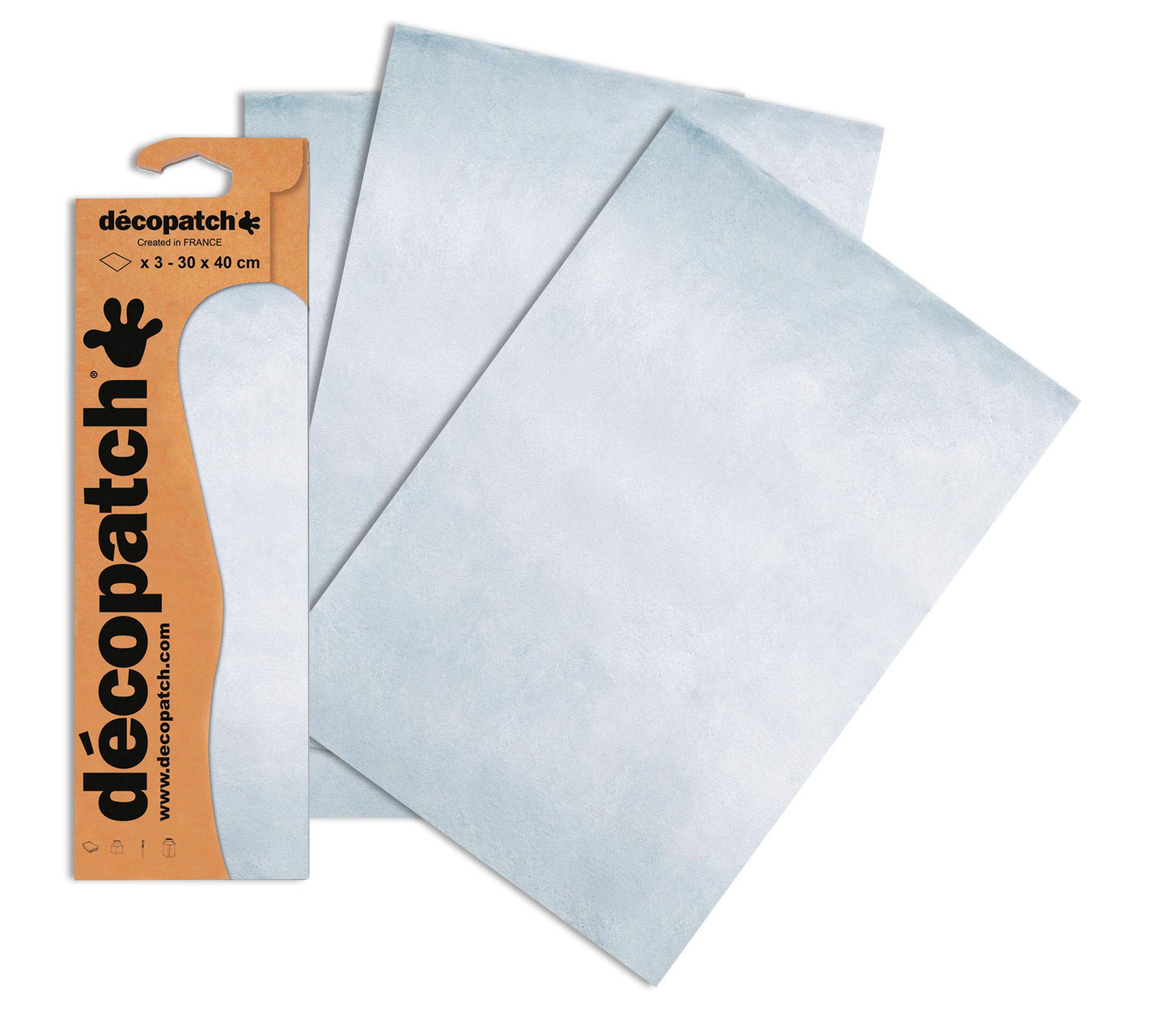 Décopatch Silver Paper, 30x40cm (Pack of 3 sheets)