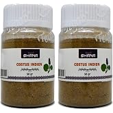bonballoon Shana Costus Indien Premium Powder Ground Saussurea Natural Dry Dried Herbal Herb Herbs Tea No Additives No Preservatives Halal Kosher (2 Pack = 3.52 oz / 100 gm) قسط هندى مطحون شانه حلال