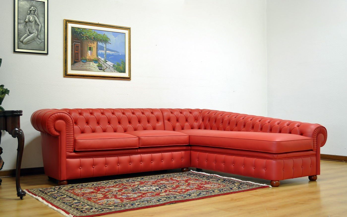 HOUSE EFFECT Chesterfield Sofa in Faux Leather or Genuine Leather
