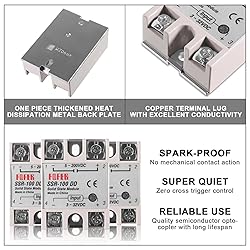 Alinan 2pcs SSR-100DD Solid State Relay DC to DC