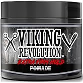Viking Revolution Extreme Hold Pomade for Men - Extra Firm, High Shine 4 oz | Extra Firm, Strong Hold Formula - High Shine Finish - Water-Based, Easy Wash Out - For Classic Men's Styling