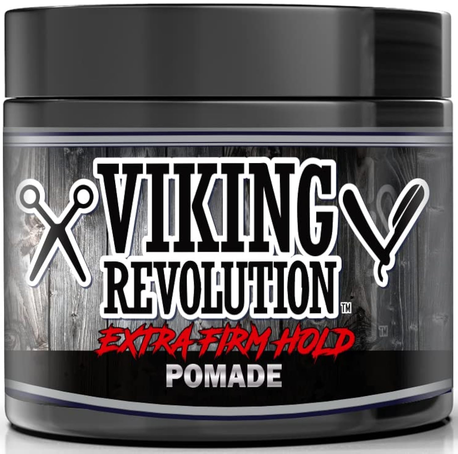 Viking Revolution - Extreme Hold Pomade for Men – Style & Finish Hair Wax - Extra Firm, Strong Hold & High Shine Hair Pomade - Water Based - Easy to Wash Out - 118 ml