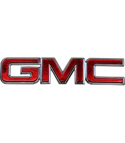 Amazon.com: OEM NEW Front Grille GMC Emblem Badge Chrome and Red