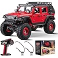 VEVOR RC Crawler 1/24 Scale RC Car Rock Crawler All Terrain 4WD Off-Road Truck with led Light 2 Rechargeable Batteries, 2-Speed Adjustable Hobby Racing Car Gift for Adults