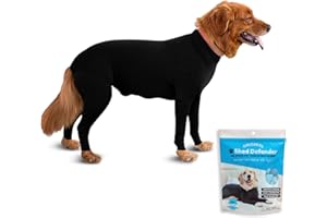 Shed Defender Original Dog Onesie - Seen on Shark Tank, Contains Shedding, Designed in USA, Recovery Suit for Dogs, Post-Surgery Shirt, Anxiety Vest Calming Shirt, Hot Spot Allergy, Vet Approved