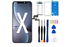 LMQ for iPhone X10 Screen Replacement 5.8 inch ，LCD Display 3D Touch Screen Digitizer Assembly,Compatible with iPhone X 10 Screen Replacement Kit (A1865,A1901,A1902) with Repair Tools Kit +Tempered Glass