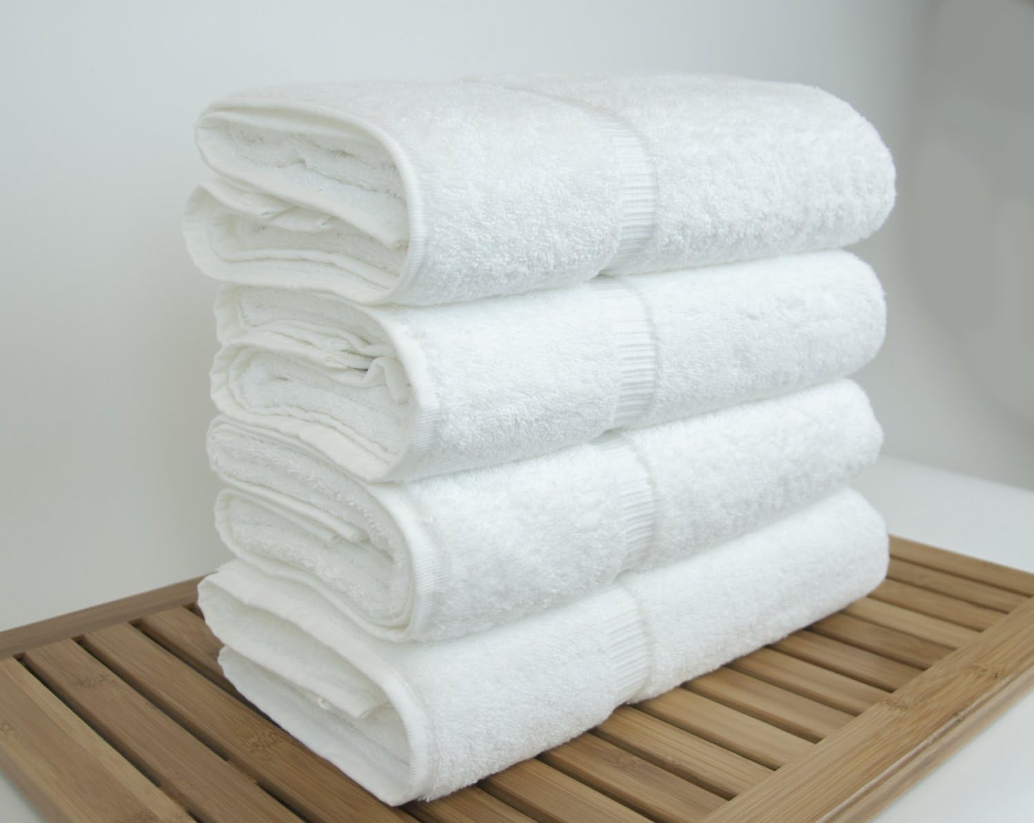 Luxury Hotel & Spa Bath Towel 100% Genuine Turkish Cotton, 27" x 54" ,Set of 4,White: Home & Kitchen