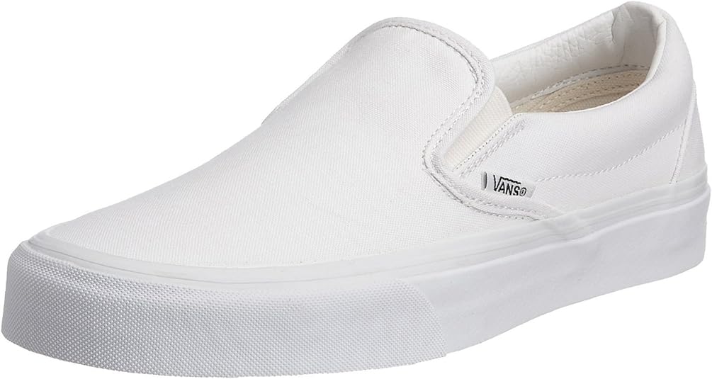 white vans slip ons amazon