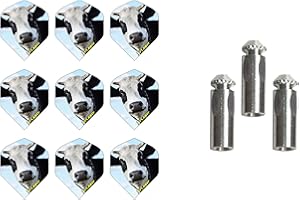 Ruthless iFlight 3 Sets of Standard Dart Flights Plus 1 Set of 3 Aluminum Dart Flight Protectors (Curios Cow)