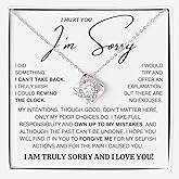 LEONADORA Im Sorry Gifts For Her, Apology Gifts For Her, To My Soulmate Necklace For Women, Girlfriend Personalized Present Ideas For Wife, Romantic Jewelry for Christmas Anniversary Valentine