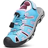 DREAM PAIRS Boys Girls Summer Outdoor Athletic Sport Sandals Walking Hiking Hook and Loop Adjustable Multicolor for Toddler/Little/Big Kids