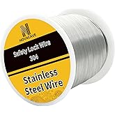304 Stainless Steel Wire (920Ft, 0.5MM) - Jewelry Wire 1lb Spool, for Beading, and Jewelry Making