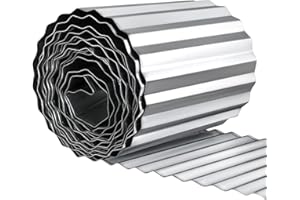 Meyoppm Corrugated Garden Edging 12" x 20', Metal Landscape Edging Sturdy Garden Long Strips, Metal Edging for Landscaping, Metal Garden Edging for Lawns, Borders and Flower Beds