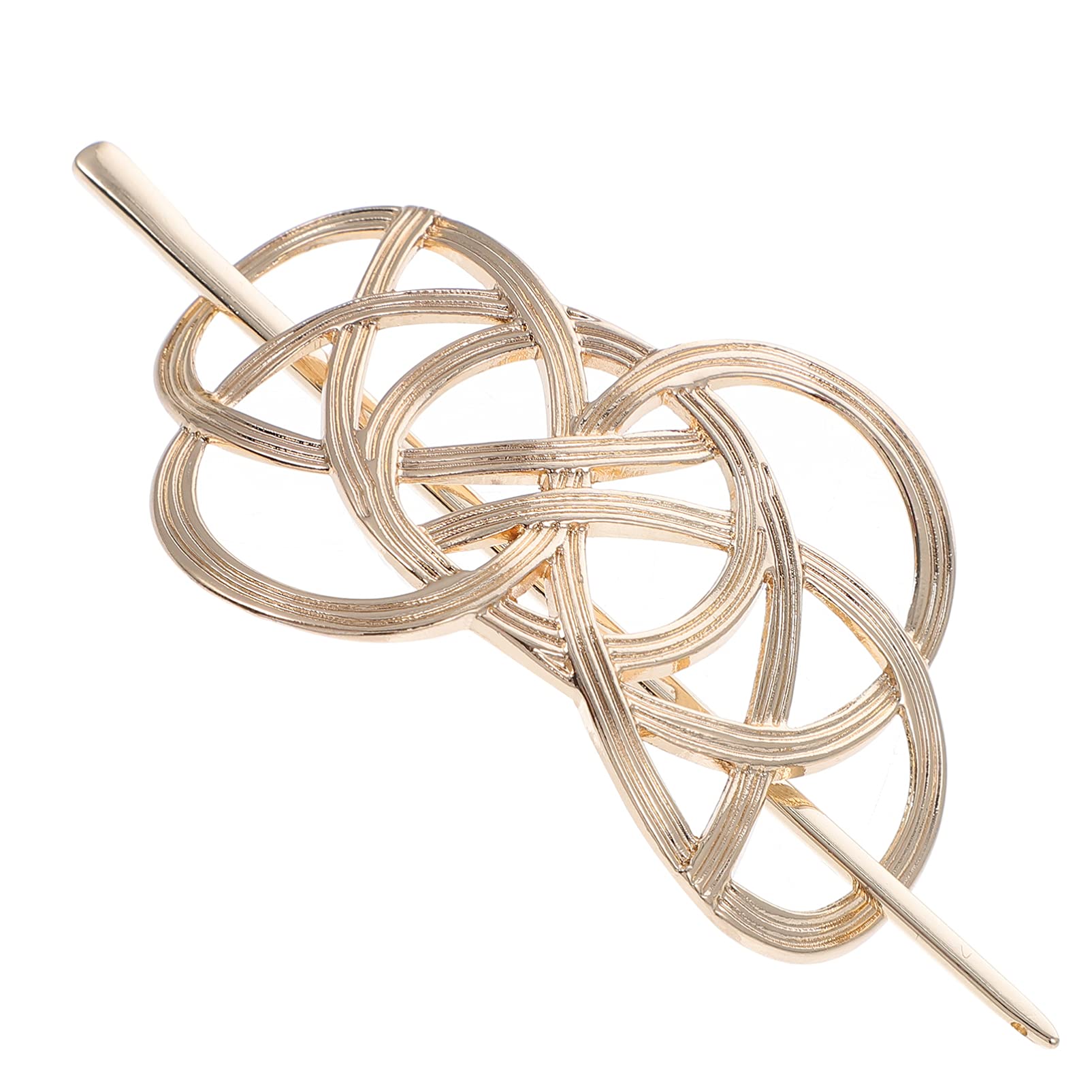 Lurrose Golden Hair Pins Vintage Irish Hair Slide Pin Viking Hair Clip Metal Knot Hair Clips Viking Hair Barrettes For Women