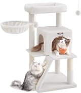 Feandrea Cat Tree Tower Widened Perch 45x30 cm Cream White PCT051T01V1