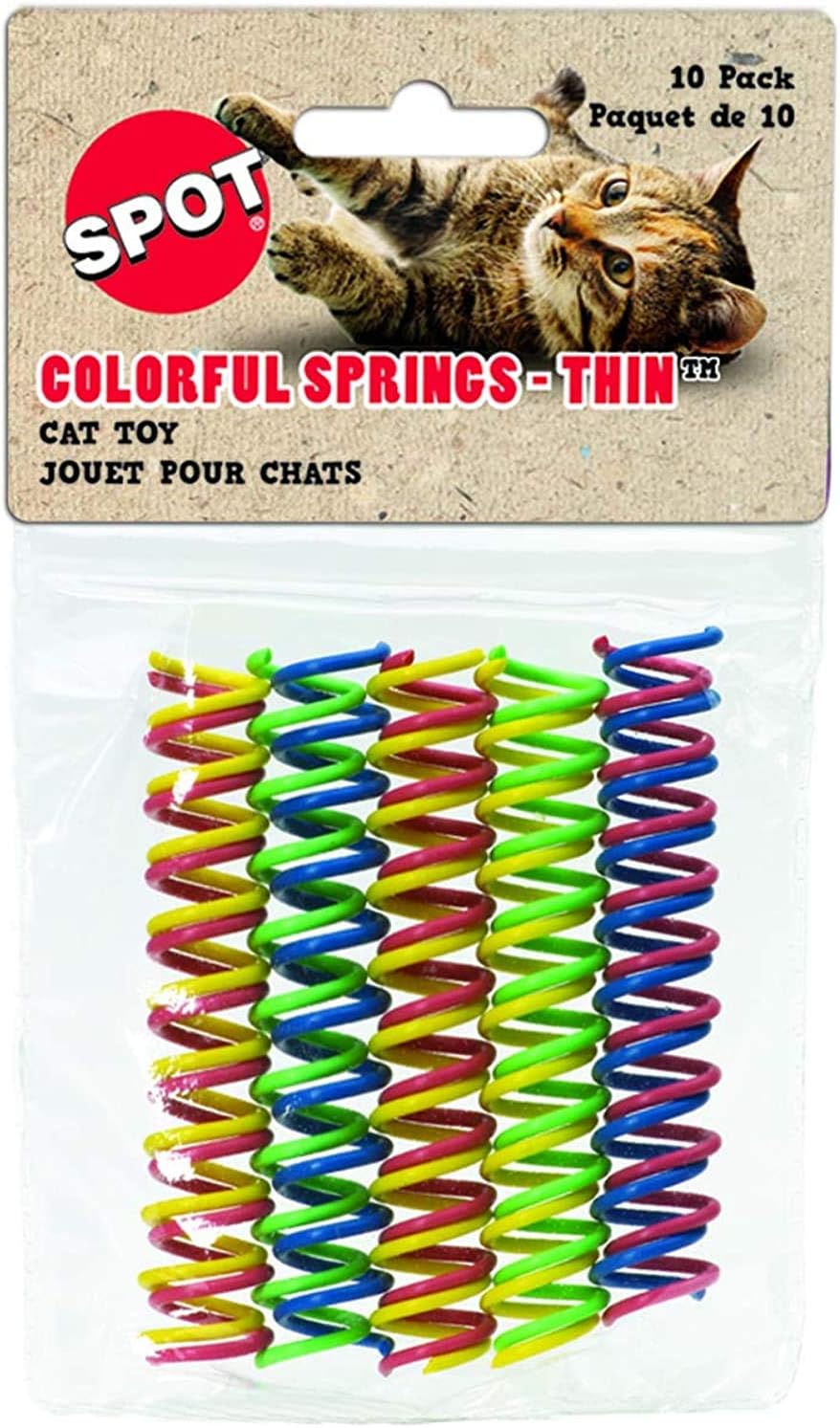 Ethical Thin Colorful Springs Cat Toy, 10-Pack : Pet Toys : Pet Supplies