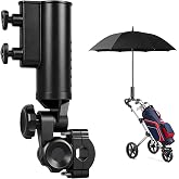 SANXIACAR Upgraded Heavy Duty Universal Golf Push Cart Umbrella Holder | Adjustable Windproof Break Resistant Umbrella Mount Base Kit,for Stroller, Bike, Wheelchair, Scooter, Beach &amp; Shopping Cart