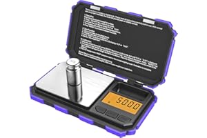 New Digital Mini Scale, 200g /0.01g Pocket Scale, 50g Calibration Weight, Electronic Smart Scale, LCD Backlit Display, 6 Unit