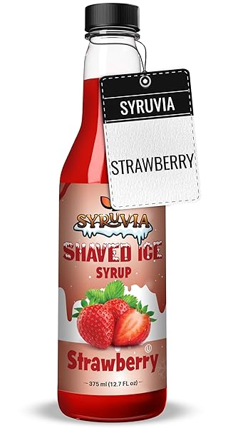 SYRUVIA SNOW CONE SYRUP 12.7OZ – STRAWBERRY SYRUP...