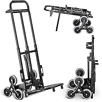 VEVOR Stair Climbing Cart, 460 lbs Capacity Stair Climber Hand Truck and Dolly, Heavy-Duty Folding Trolley Cart with Dual Han