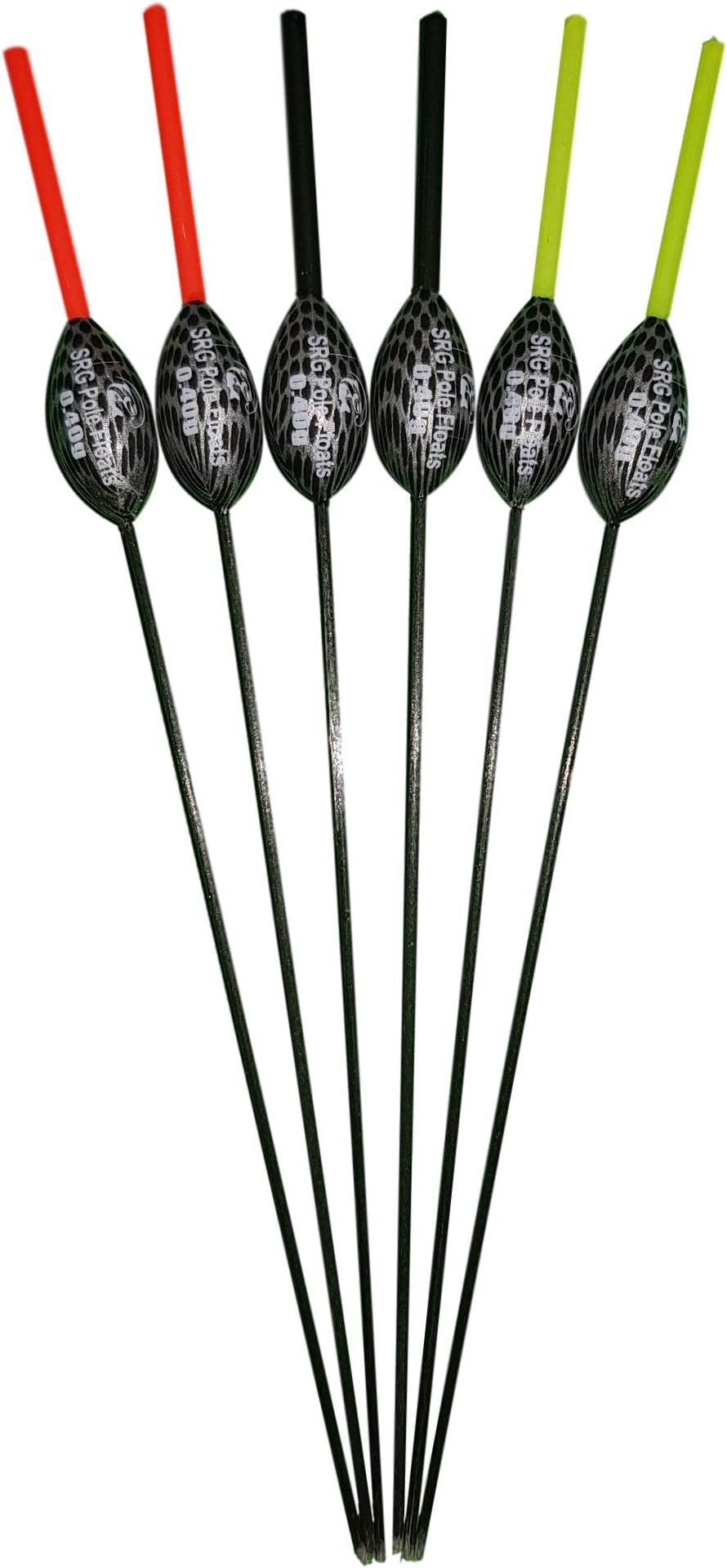 SRG Pole Floats SRG006 Pack of 6 x Pole Floats All-round Fiberglass choose from (0.2g / 0.3g / 0.4g / 0.5g / 0.6g)