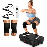 GLYLF Vibration Plate for Lymphatic Drainage, Vibration Plate Exercise Machine, 130 Levels Vibrating Plate with Bluetooth, Shaker Plate with 450 Lbs Capacity Weight Loss Workout Equipment for Home
