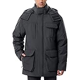 UIQUR Winter Coats For Men Winter Jackets Waterproof Warm Thicken Puffy Hooded Insulated Thicken Parka Coat
