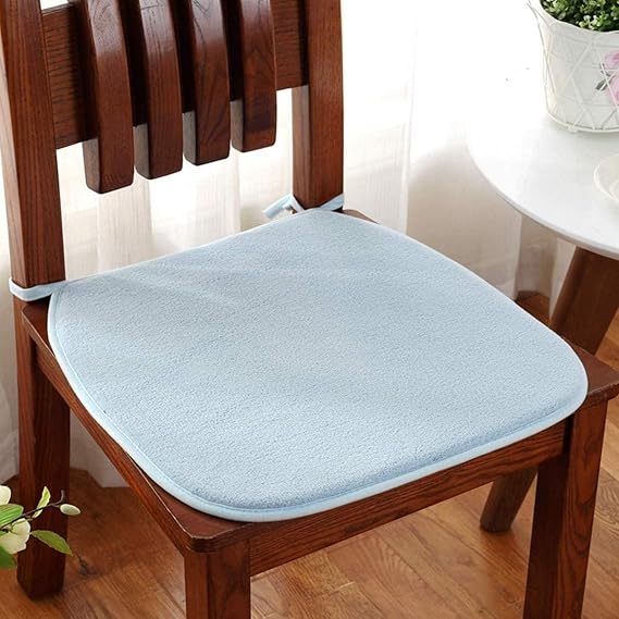 MissZZ Dining Chair Pads With ties, Nonslip Chair cushion For dining chairs Solid color Cushion