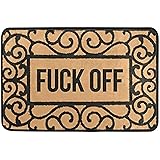 dingjiakemao Fuck Off Door Mat Mat Floor Mat Rug Indoor/Front Door/Bathroom/Kitchen Mats Rubber Absorbent Non Slip 23.6" 15.7"