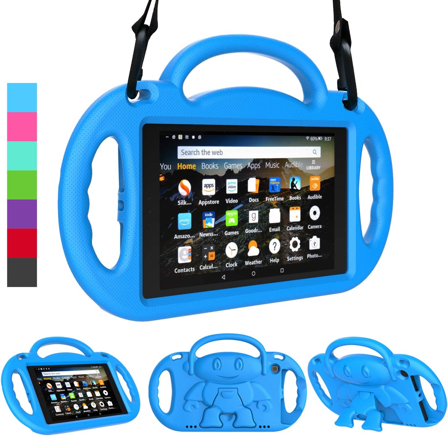 Fire HD 8 2018/2017 Shoulder Strap Kids Case