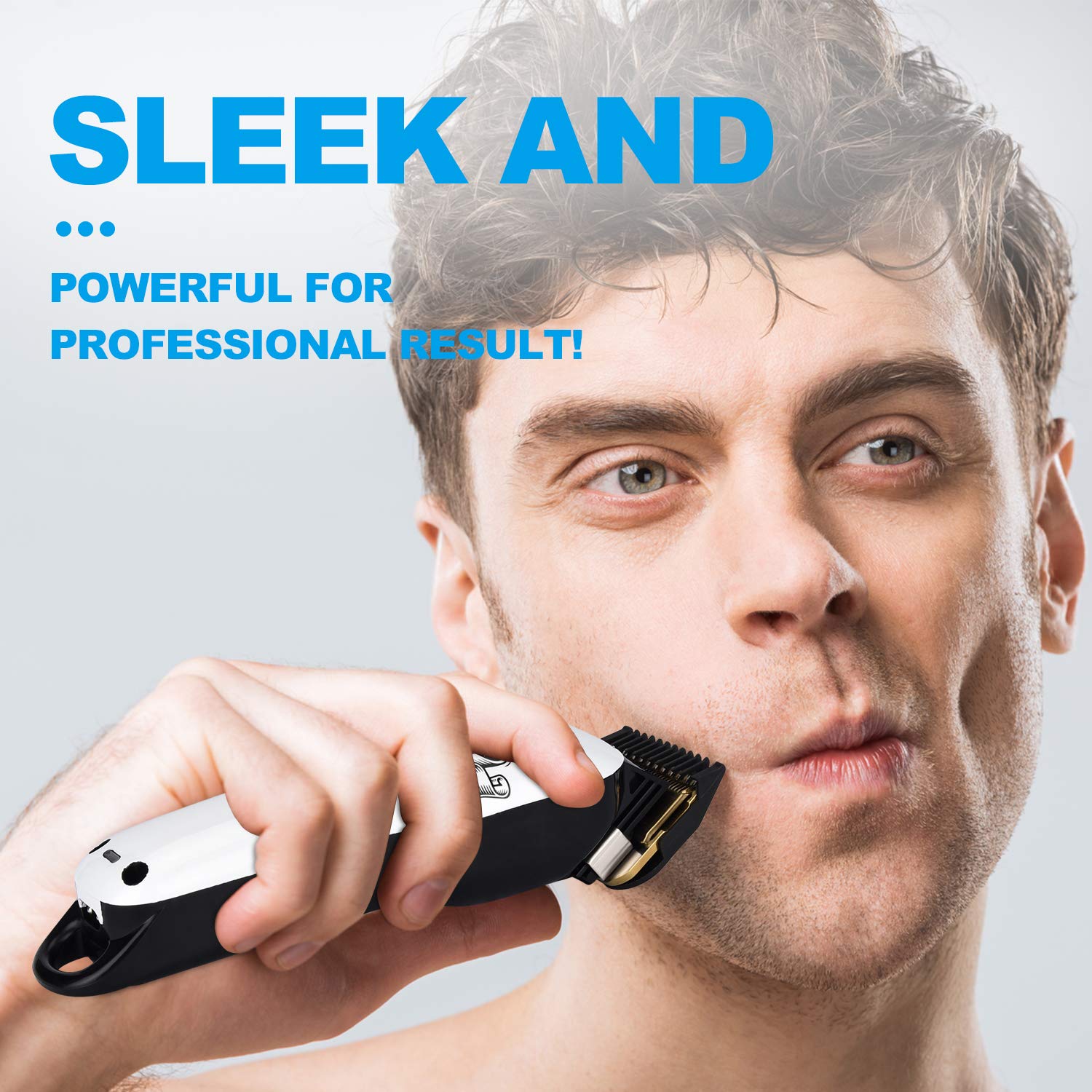 Professional Cordless Hair Clippers Electric Hair Cutter Machine Kit Rechargeable Wireless Hair Grooming Trimmers Set with 6Pcs Guide Combs for Men Kids Babies Family Home