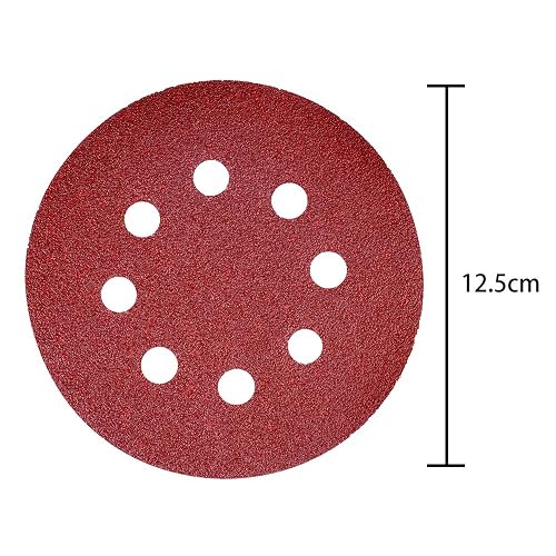 5 Inch 8-Hole Hook Loop Sanding Discs 40/60/80/120/240 Grit