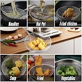 YFWOOD Strainer Skimmer Spider Ladle, Stainless Steel 7.9in Basket, 45cm Handle view 3