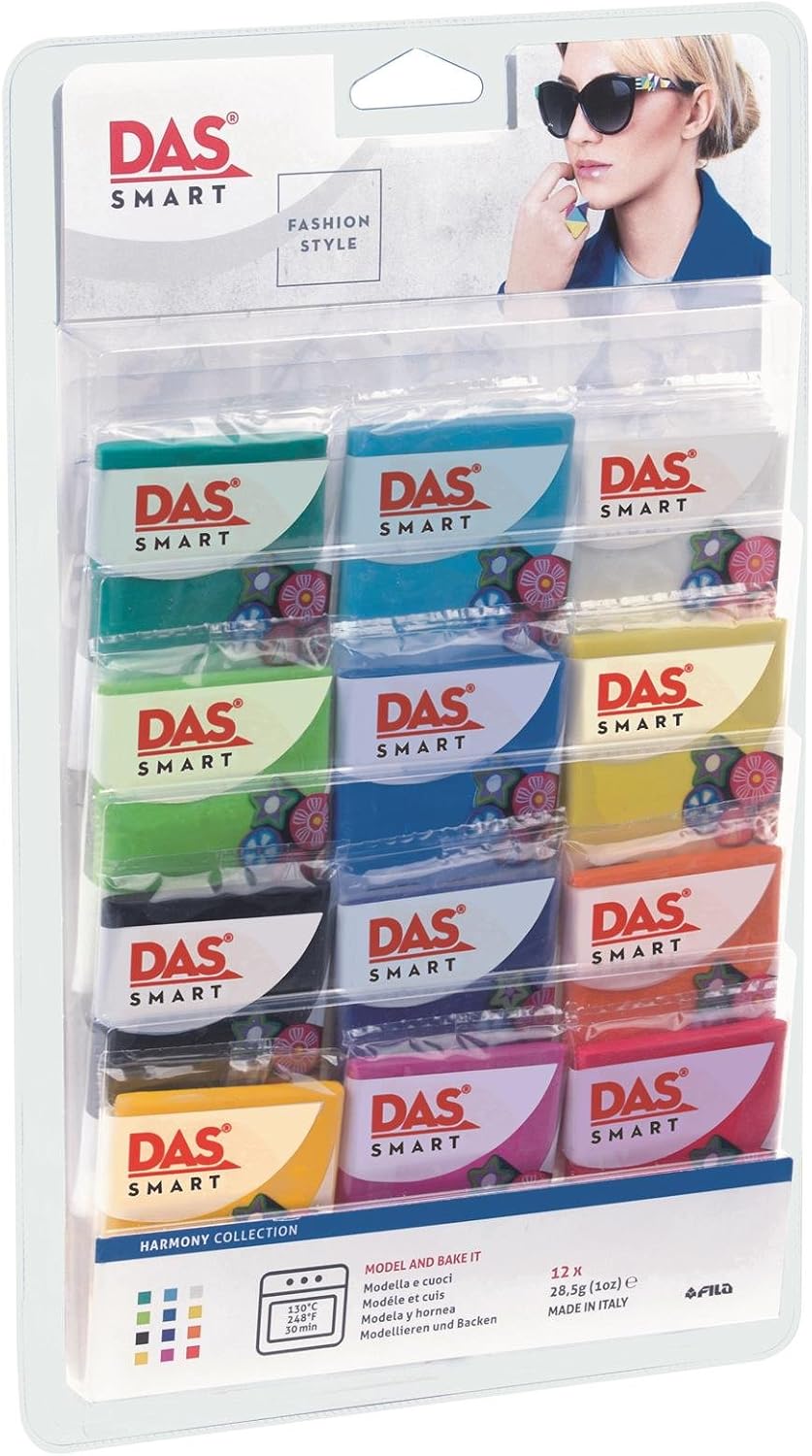 DAS Smart Fashion Style Modelling Clay Set, Perfect for Fashionistas and Mixed Media Designers, HARMONIC 12PCS SET, HARMONIC 12PCS SET - Image 4