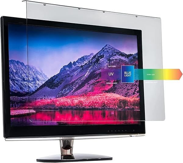 VizoBlueStop 23-24 Zoll Anti-Blaulichtfilter für Computer-Monitor Blaulicht Monitor Bildschirmschutz Panel (21,5 x 13 Zoll) Blockiert blaues Licht 380 bis 495 nm Passend für LCD, TV und PC, Mac