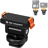 K&F CONCEPT Cold Shoe Mount Compatible with DJI Osmo Nano/Osmo Action 6, Action Camera Magnetic Quick Mount Holder, Tripod Adapter Hot Shoe Camera Connector with 1/4" Screw Hole