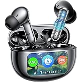 AI Translation Earbuds Real Time,188 Language Translator Earbuds, Audifonos Traductores Inglés Español,3-in-1 Translating Device,Noise Cancelling Translate Ear Buds with for Travel & Business Meetings