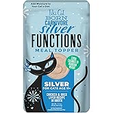 Tiki Cat Born Carnivore Silver Functional Wet Cat Food Topper for Senior Cats, 1.5 oz. Pouch (12 Count)