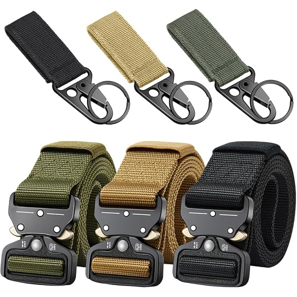 Tactical Nylon Convertible TDU Belt, Heavy Duty Webbing, Adjustable Buckle 2nd-amen-mens-tactical-15-inch  main image 3