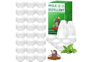 REGUOA 36 Pack Mole Repellent, Long-Lasting Protection for Gardens Yards, Waterproof Rodent Repellent for Gopher, Groundhog, Vole, Chipmunk, Skunk, Armadillo, Outdoor Mole Deterrent, Safe for Humans & Pets