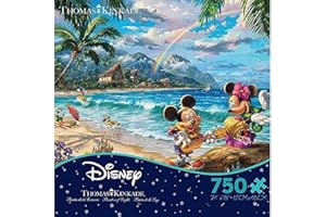 Ceaco - Thomas Kinkade - Disney Dreams Collection - Mickey and Minnie in Hawaii - 750 Piece Jigsaw Puzzle