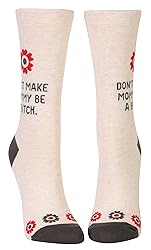 Blue Q Women's Funny Novelty Crazy Crew Socks with