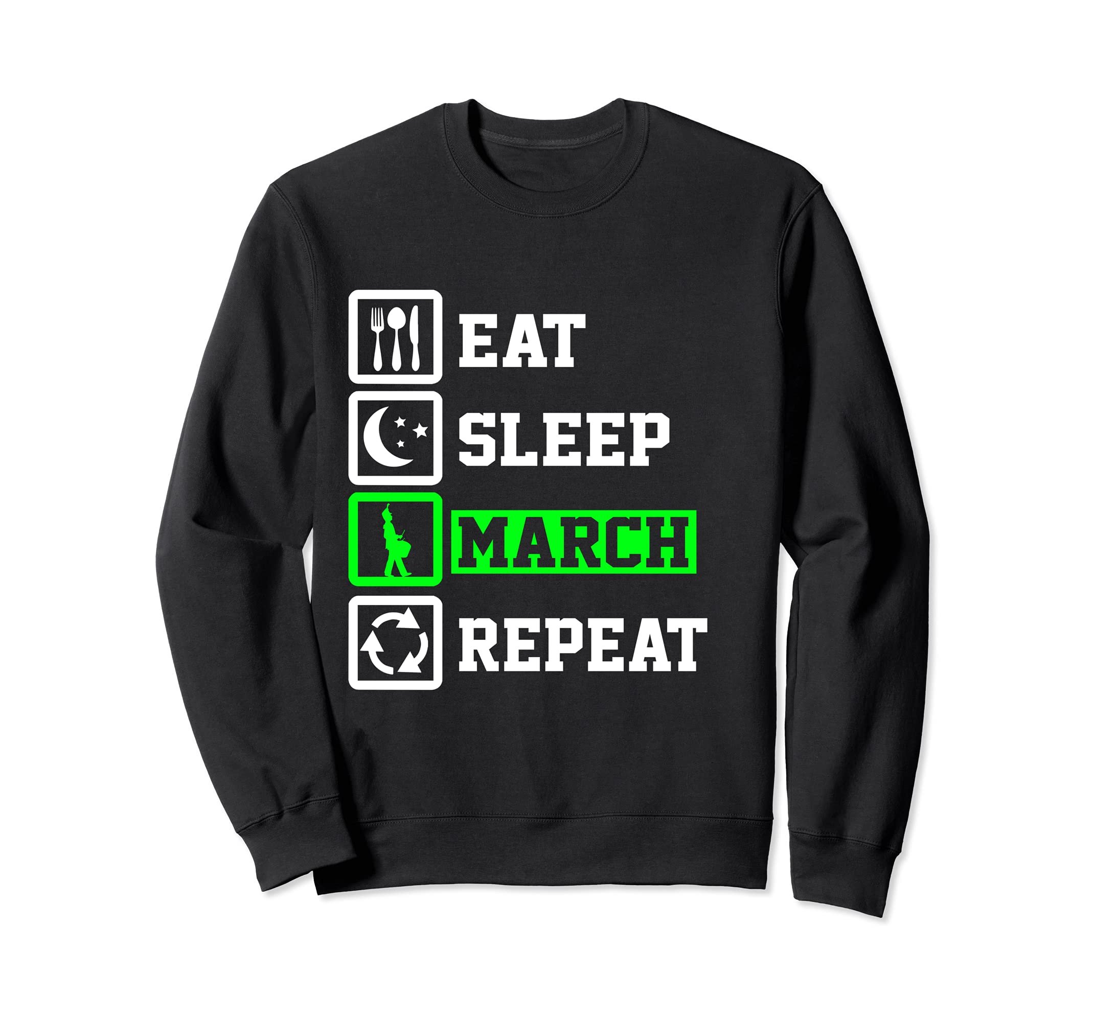 Eat Sleep Snare Drum Repeat Funny Snare Drum Sweatshirt