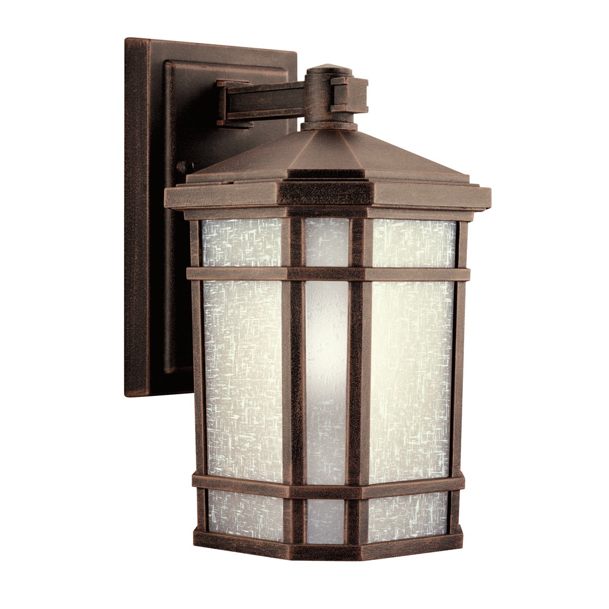 Kichler 9718PR, Cameron Cast Aluminum Outdoor Wall Sconce Lighting, 60 Total Watts, Prairie Rock