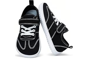 LEDINEY Kids Wide Toe Box Barefoot Shoes Breathable Comfy Summer Canvas Sneakers | Toddler Boys/Girls Zero Drop Minimalist Outdoor Activities Walking Running Shoe
