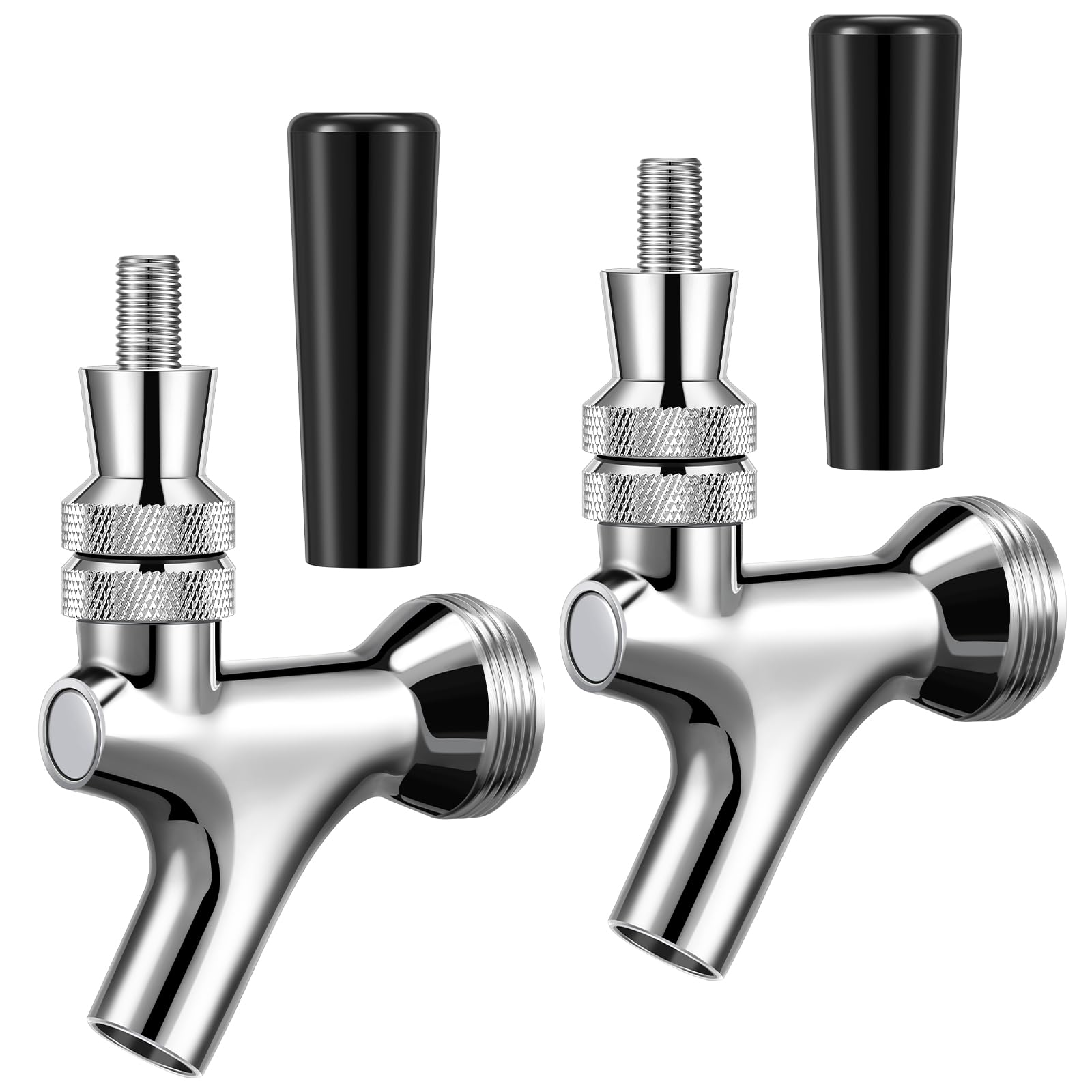 Photo 1 of Sliner 2 Pcs Stout Beer Faucet, Stainless Steel Draft Keg Tap with 304 Stainless Handle, Dispensing Tap for Beer Shanks and Towers