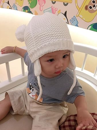 Amazon ニット帽 子供 ベビーニット帽 男の子 女の子 耳保護付き