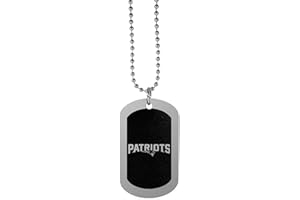 Siskiyou Sports NFL Fan Shop Kansas City Chiefs Chrome Tag Necklace 26 inch Black