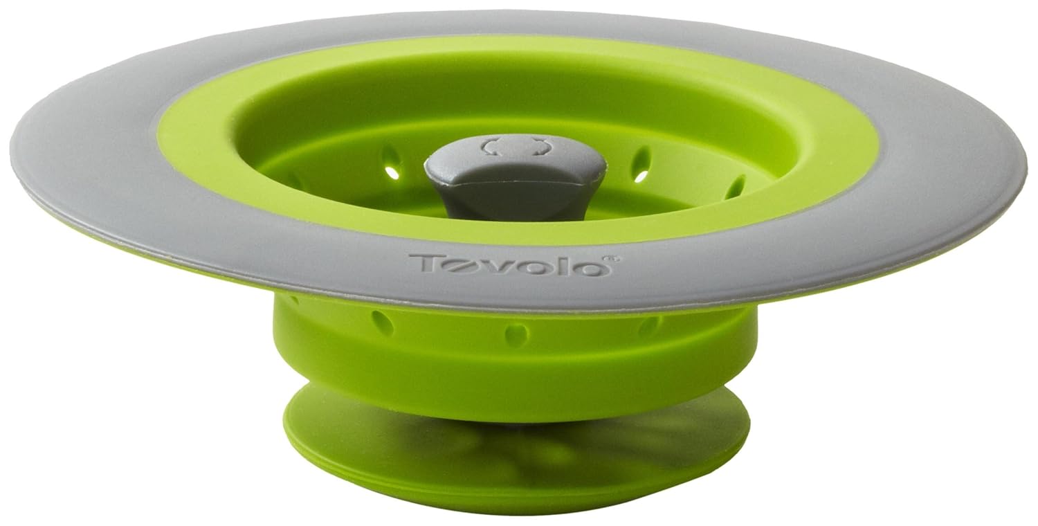 Tovolo Collapsible Stopper/Strainer, Green Green Kitchen Sink Kitchen & Dining