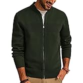 PJ PAUL JONES Mens Full Zip Cardigan Sweater Stand Collar Regular Fit Knit Sweaters